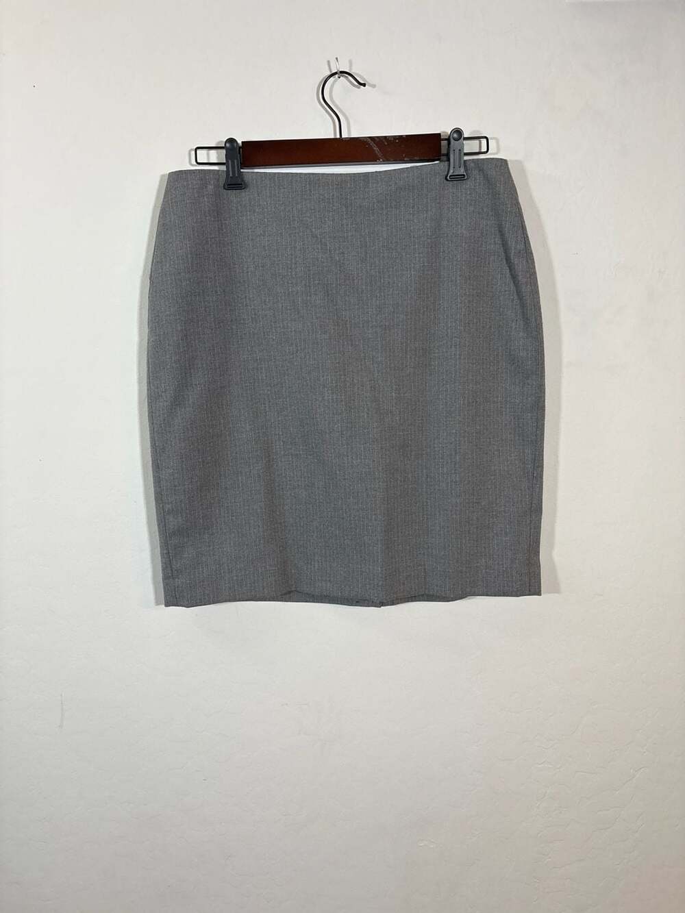 Banana Republic Gray Pinstripe Wool Blend Pencil Skirt Size 10